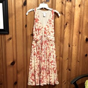 Vintage Diane Von Furstenberg 100% Silk Aizel Chiffon Sleeveless Dress Size UK 6